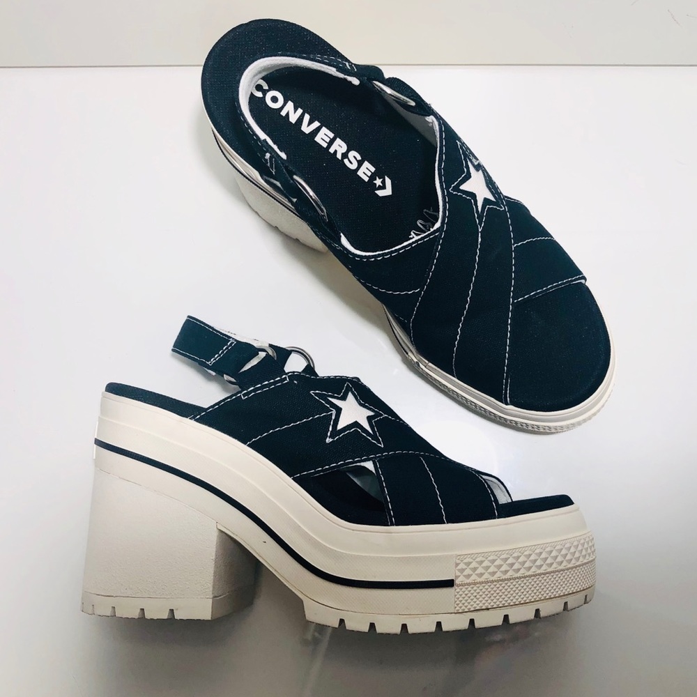Converse One Star BoardwalkStrut Sandal Heel Black - Picture 7 of 8